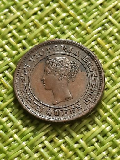 Цейлон 1/4 цента 1890 г ( на Ау - довольно редкая монетка , последний год чеканки тир 260 тыс )