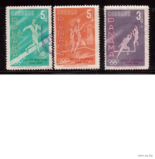 Панама-1960(Мих.572-574) ,  гаш. , Спорт, ОИ-1960