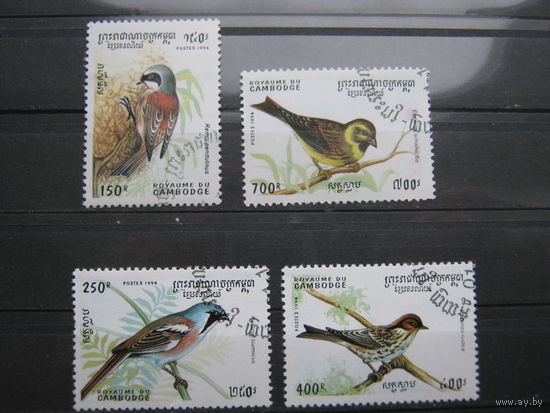 Марки - фауна, Камбоджа, птицы