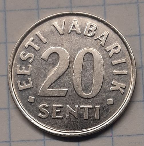 Эстония 20 центов 2004г.km23а
