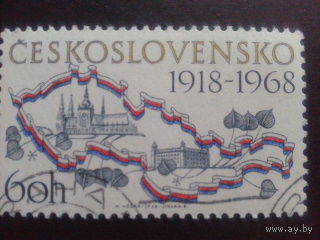 Чехословакия 1968 карта ЧССР