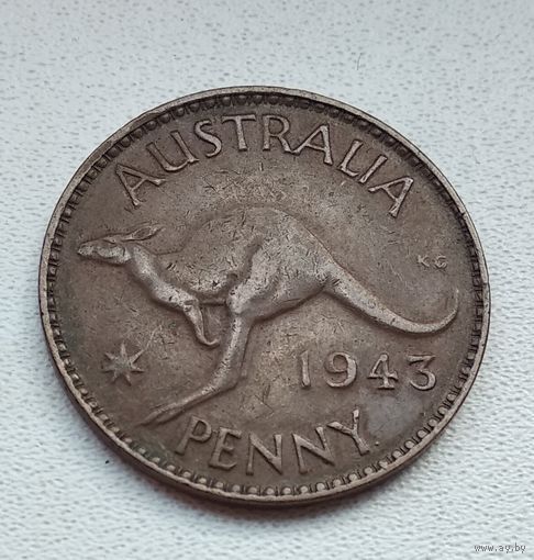 Австралия 1 пенни, 1943 Точка после "PENNY"  2-16-14