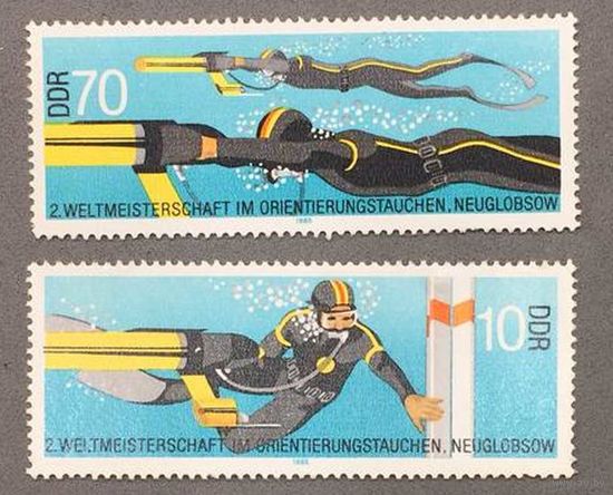 ГДР 1985г подводный спорт