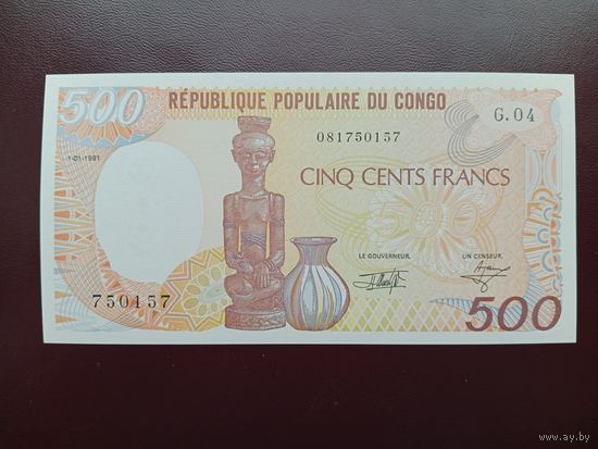 Конго 500 франков 1991 UNC