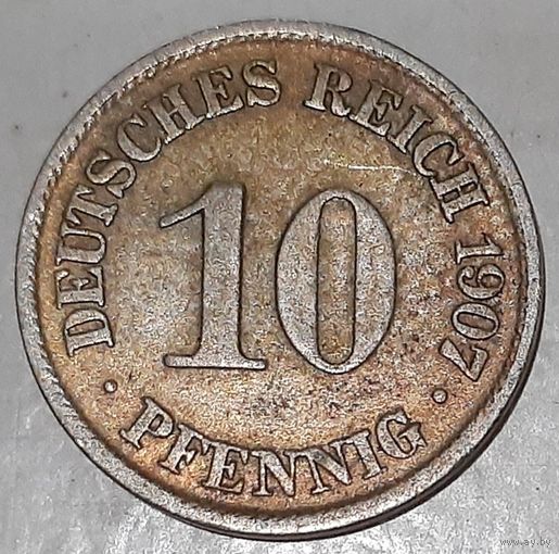 Германия 10 пфеннигов, 1907 "A" (3-16-232)