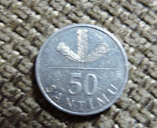50 сантимов 1992 года. Латвия. 15.