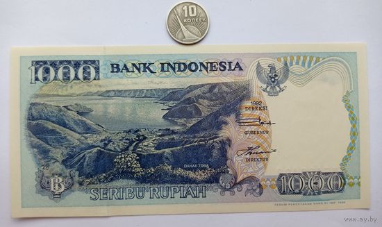Werty71 Индонезия 1000 рупий 1992  (1999)  UNC банкнота