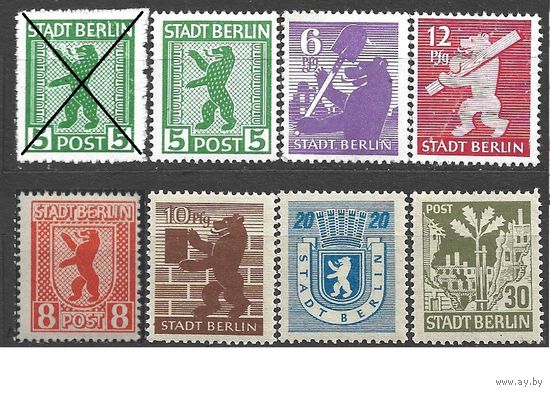 ГЕРМАНИЯ 1945 марки Советская зона Оккупации БЕРЛИН-БРАНДЕНБУРГ  **\\9