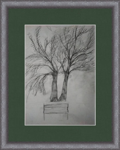 Зарисовка Дерево в парке