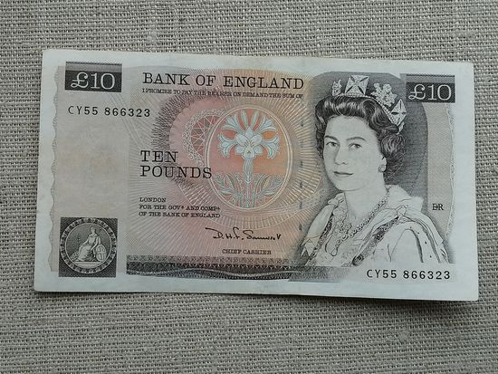 Великобритания англия 10 фунтов 1975