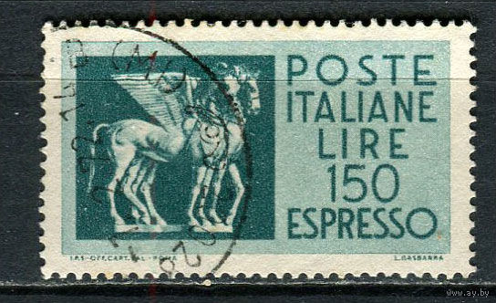 Италия - 1966 - Марка экспресс-почты 150L - [Mi. 1270] - полная серия - 1 марка. Гашеная.  (Лот 45EQ)-T7P7