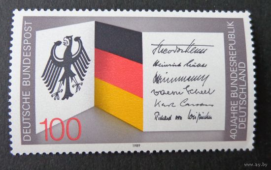 Германия, ФРГ 1989г. Mi.1421 MNH** полная серия
