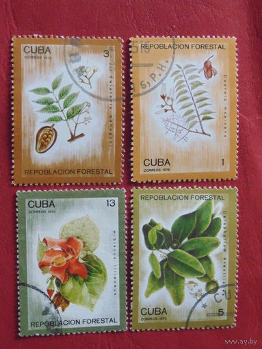 Куба 1975 г. Цветы.