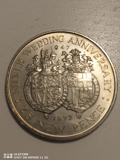 25 new pence Gibraltar 1972