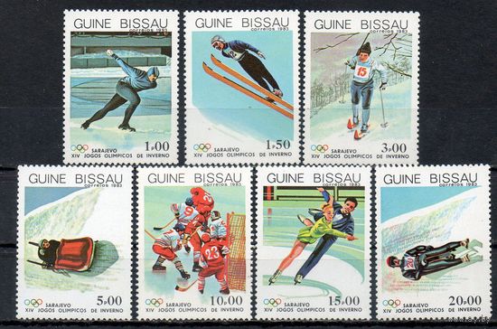 Олимпийские игры в Сараево Гвинея-Биссау 1983 год серия из 7 марок