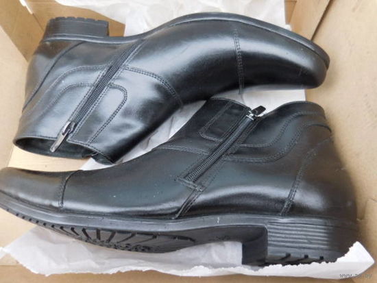Кожаные офицерские стильные сапоги-берцы белорусского производителя обуви, 43 размер