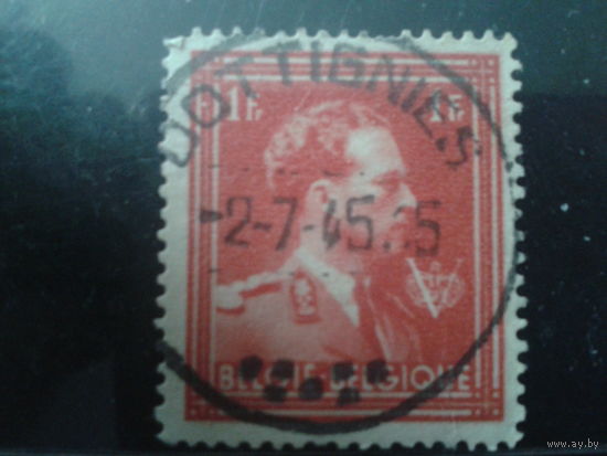 Бельгия 1944 Король Лопольд 3  1 франк