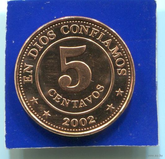 Никарагуа 5 сентаво 2002 UNC