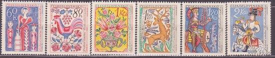 Чехословакия 1963 ЮНЕСКО Народное искусство Серия 6 марок**\\5
