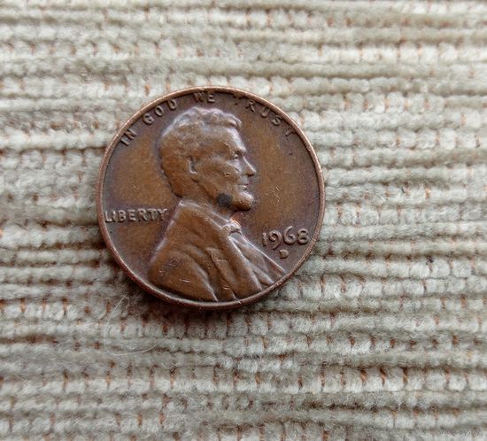 Werty71 США 1 цент 1968 D