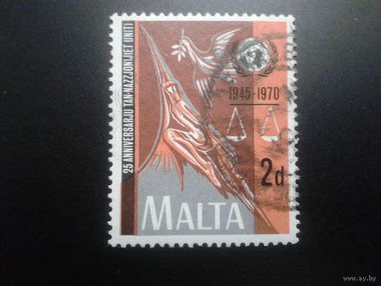 Мальта 1970 25 лет ООН