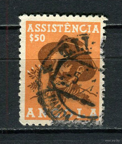Португальские колонии - Ангола - 1964/1965 - Местный житель 50С. Zwagszuschlagmarken - [Mi.19z] - 1 марка. Гашеная.  (Лот 81EA)-T2P26