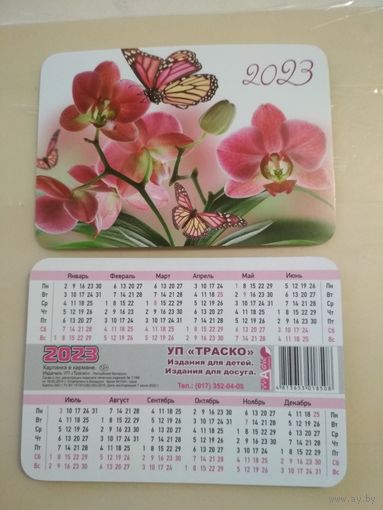 Карманный календарик . Бабочки . 2023 год