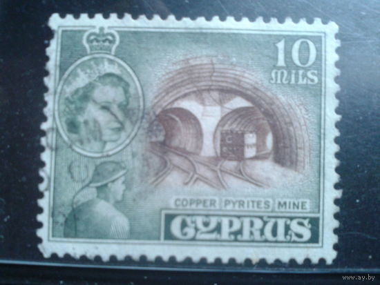 Кипр 1955 Королева Елизавета 2, ж/д туннель 10м