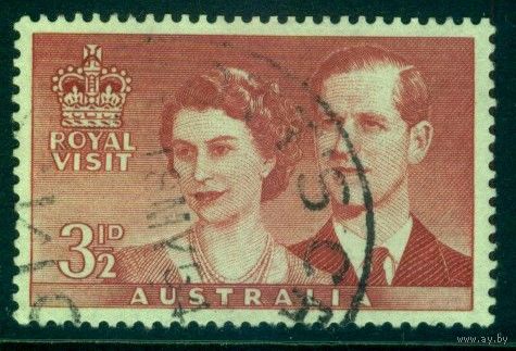 Австралия 1954 Mi# 242 Визит королевы Елизаветы II и герцога Эдинбургского. Гашеная (AU03)