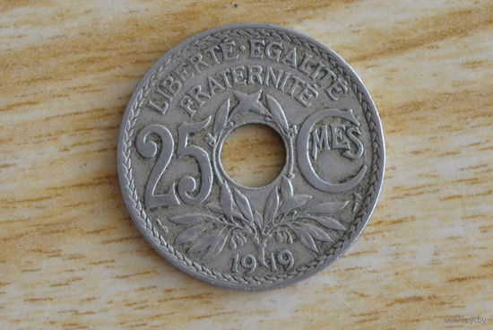 Франция 25 сантимов 1919