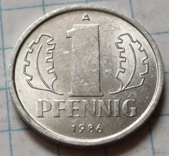 Германия - ГДР 1 пфенниг, 1986     ( 2-2-5 )