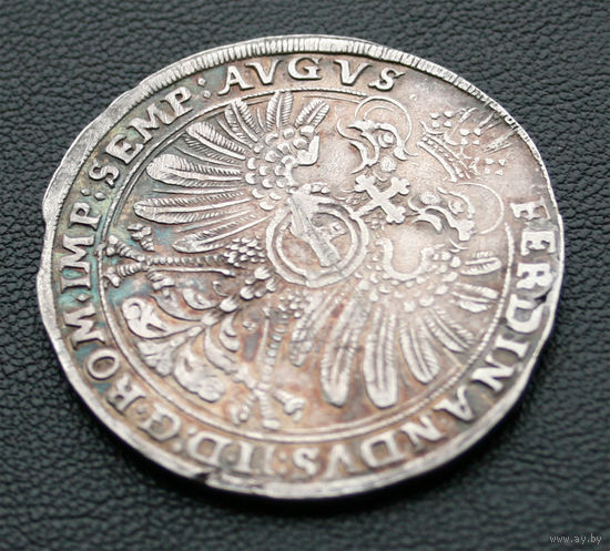 Талер 1623, Германия, Эрбах (графство). Остатки штемпельного блеска, патина. Коллекционное состояние