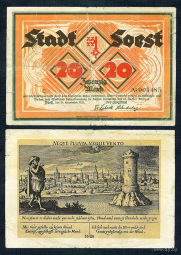 Германия, 20 марок 1922 год.