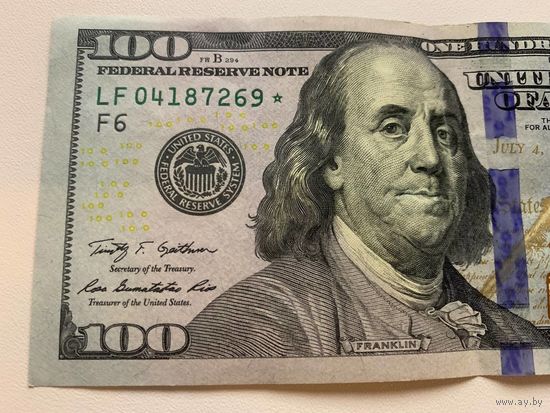 100 Долларов США со звездой 2009А года