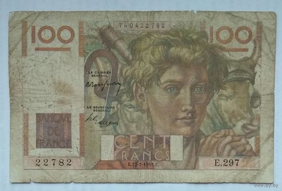 Франция 100 франков 1949 г.