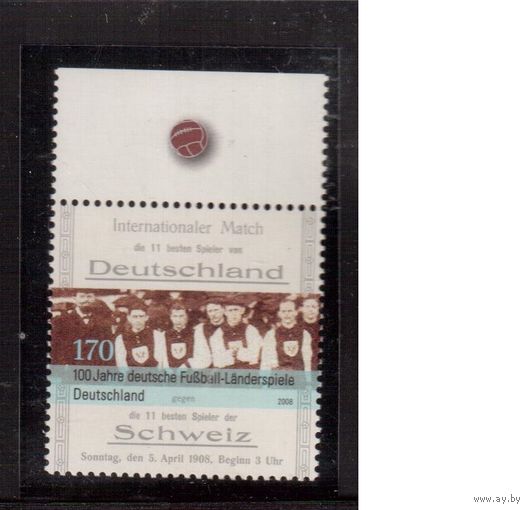 Германия-2008(Мих.2659)  ** , Спорт, 100-лет сб. Германии по футболу