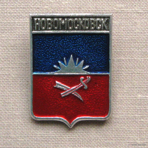 Значок герб города Новомосковск 10-02