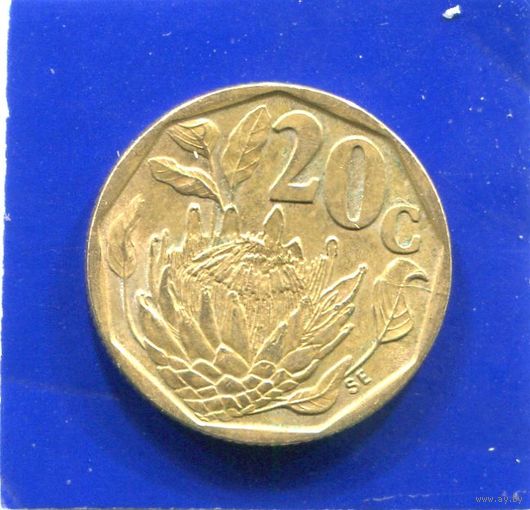 ЮАР , Южная Африка 20 центов 1993