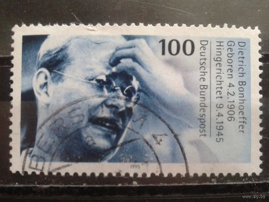 Германия 1995 теолог, евангелист Михель-0,8 евро гаш.