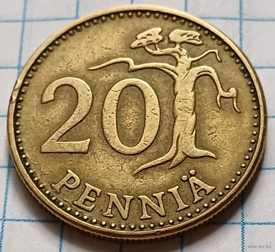 Финляндия 20 пенни, 1963     ( 2-4-4 )