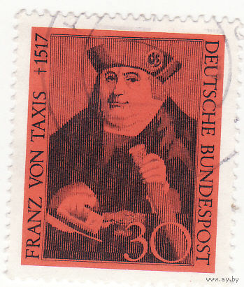 Франц фон Таксис (1459-1517), основатель почты Таксиса 1967 год