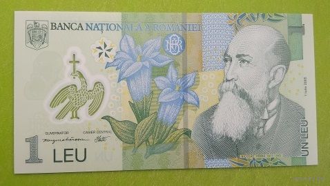 Банкнота 1 лей Румыния 2005 г.