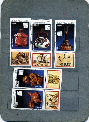 Гвинея Бисау, 1989,  5м с купонами КУЛЬТУРА БРАЗИЛИИ  гашеная