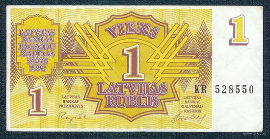 Латвия 1 рубль 1992 год.