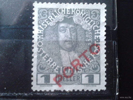 Австро-Венгрия 1916 Император Карл 6** Надпечатка, доплатная марка