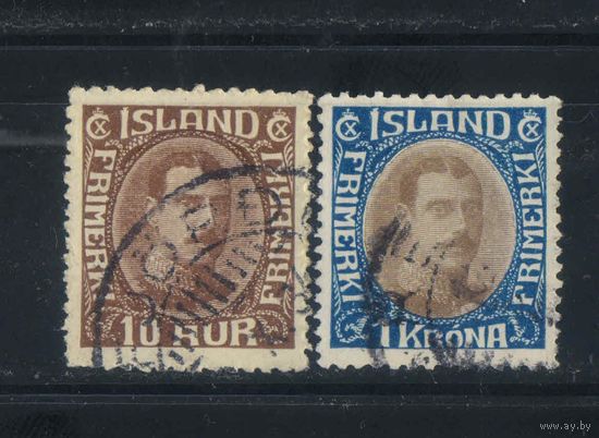 Исландия Уния с Данией 1931 Христиан X Стандарт #161,165