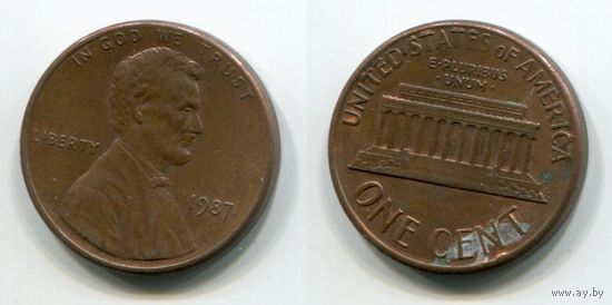 США. 1 цент (1987)