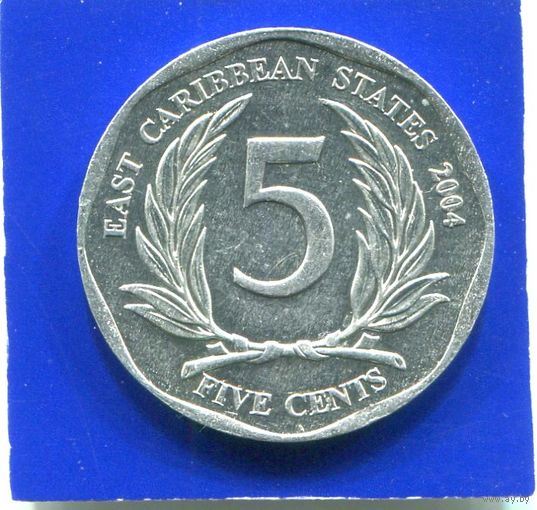 Карибские острова , Карибы 5 центов 2004