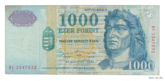 Венгрия 1000 форинтов 1998 года. Нечастый год!