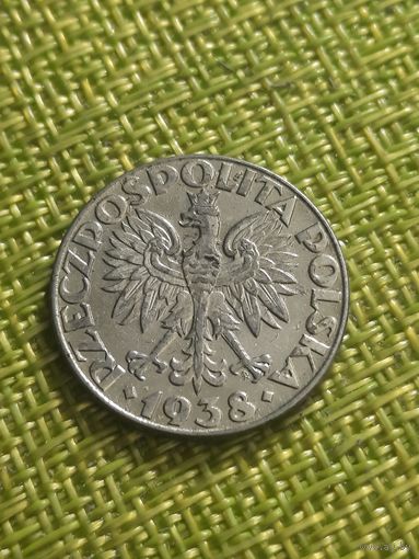 Польша 50 грош 1938 г ( оккупация сталь )